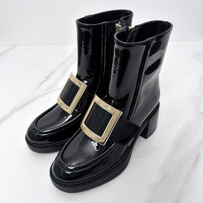 Rogger   Ankle Boots - ロジェヴィヴィエレディースレザーアンクルブーツ, RVS0145, ブラック