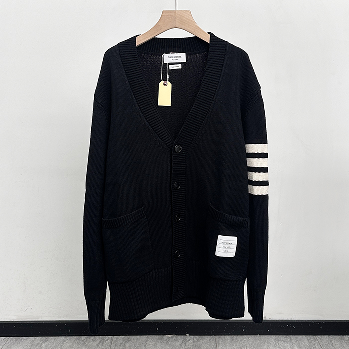 トムブラウン メンズ Vネック カーディガン -   - thc3071x