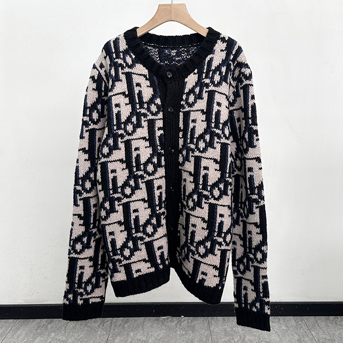 ディオール メンズ ラウンドネックカーディガン -   - dic8048x