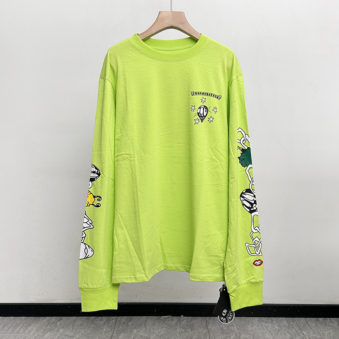 クロムハーツ メンズ ラウンドネック長袖Tシャツ -  Round- chc12140x