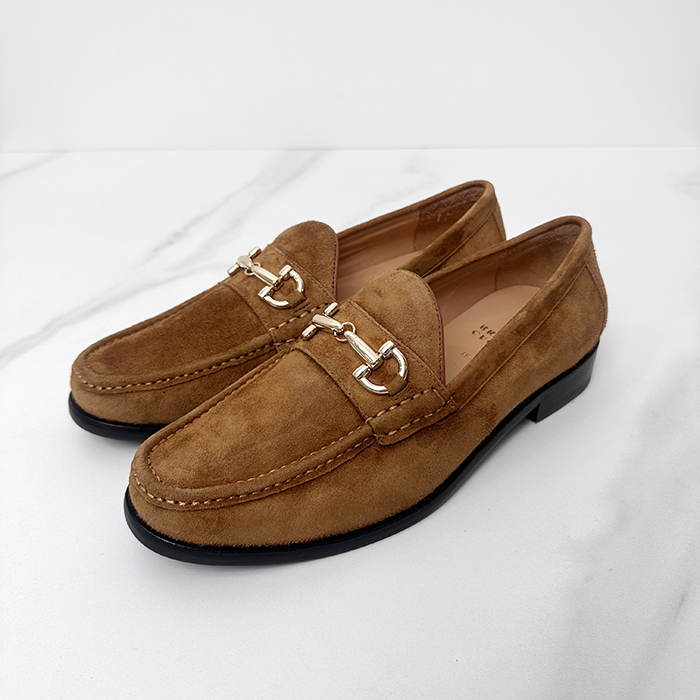 ブルネロクチネリ メンズ ホースビットローファー -  Cucinelli Camel- brs996x