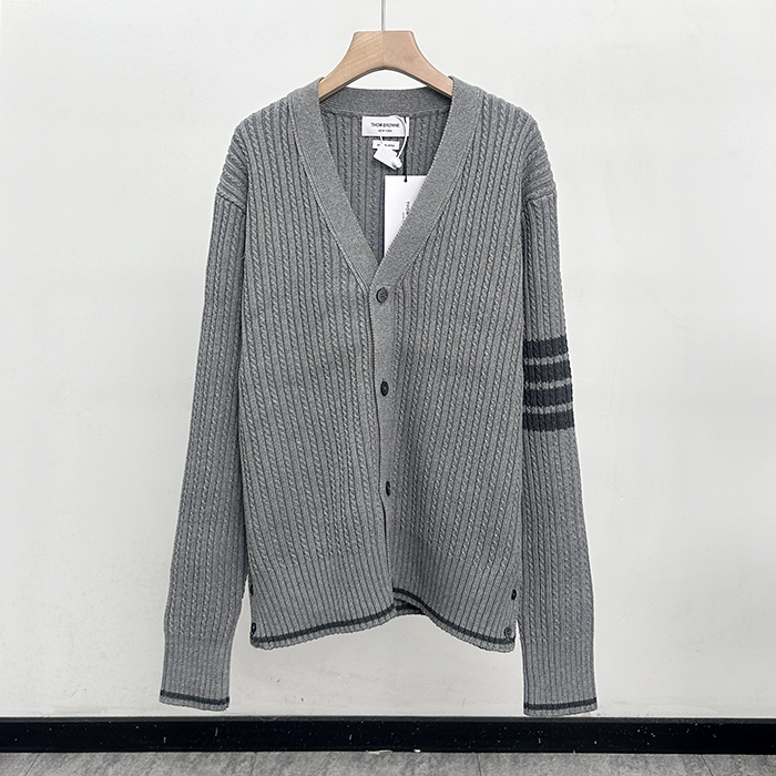 トムブラウン メンズ Vネック カーディガン -   - thc8264x