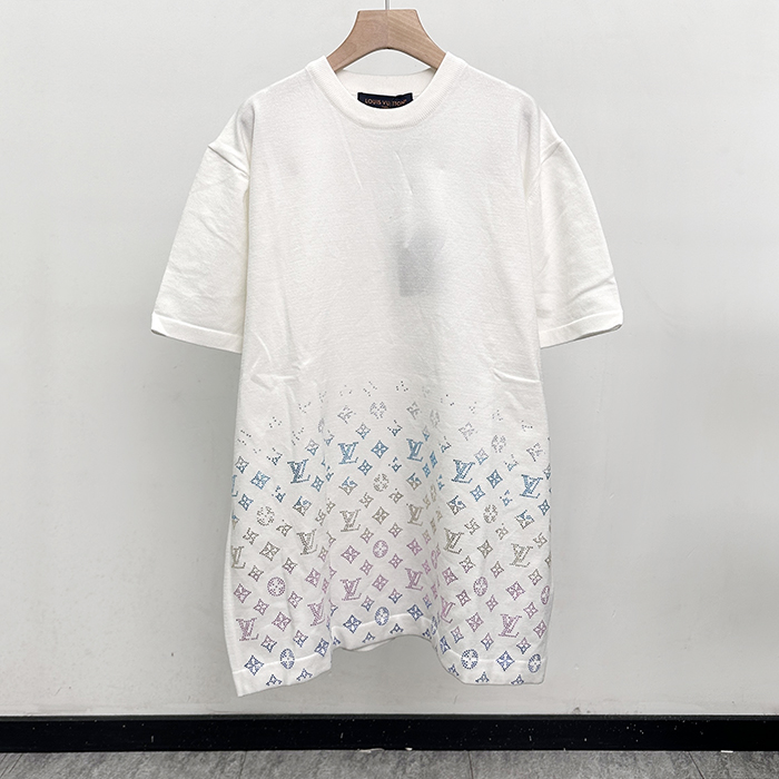 ルイヴィトン メンズ ラウンドネック半袖Tシャツ -  Round- lvc13222x