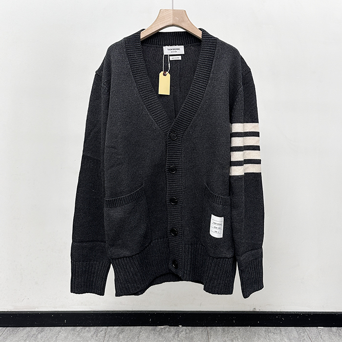 トムブラウン メンズ Vネック カーディガン -   - thc3074x