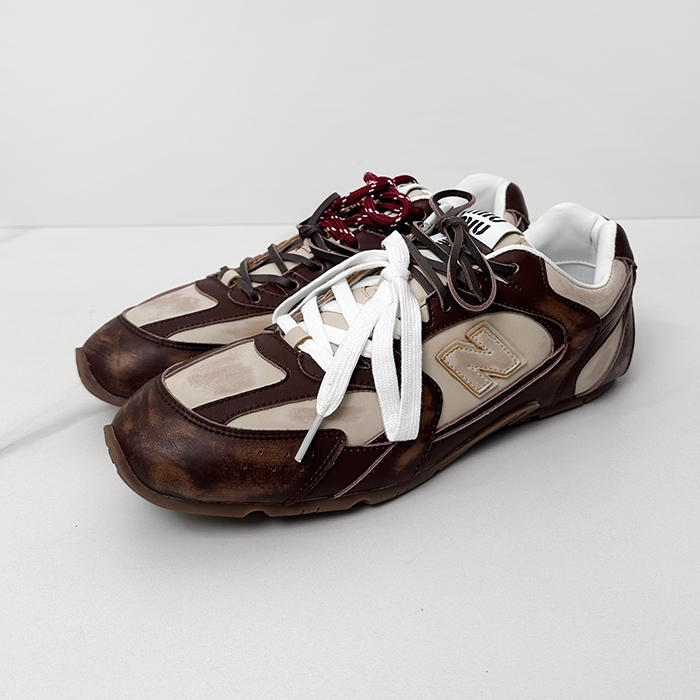 ミュウミュウ ユニセックス レザー スニーカー -   - mis8756x