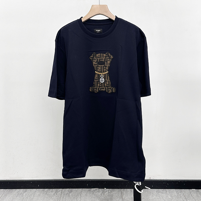 フェンディ メンズ ラウンドネック半袖Tシャツ - Round- fec12541x