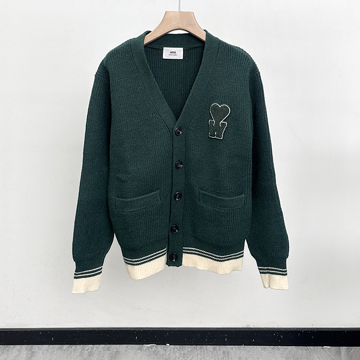 アーミーユニセックス Vネック カーディガン - Ami  - amc7749x