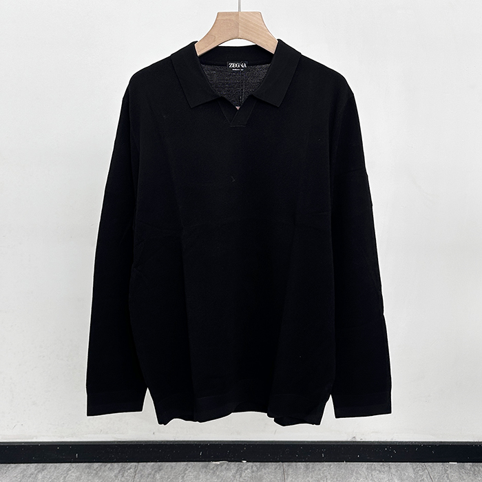 エルメネジルドゼニア メンズ ポロ 長袖Tシャツ -  Polo  - zec0244x