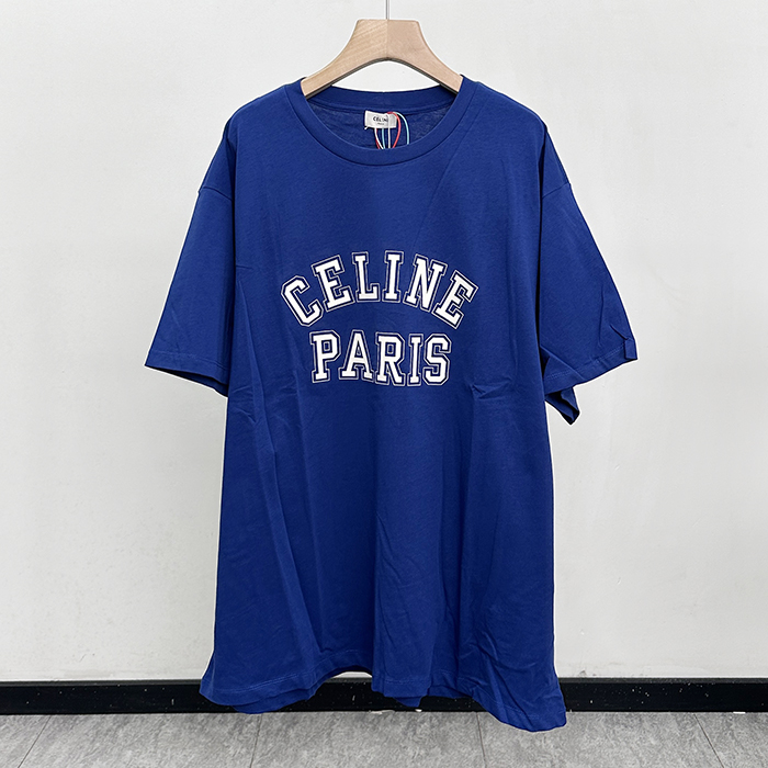 セリーヌ メンズ 半袖Tシャツ - Round- cec12736x