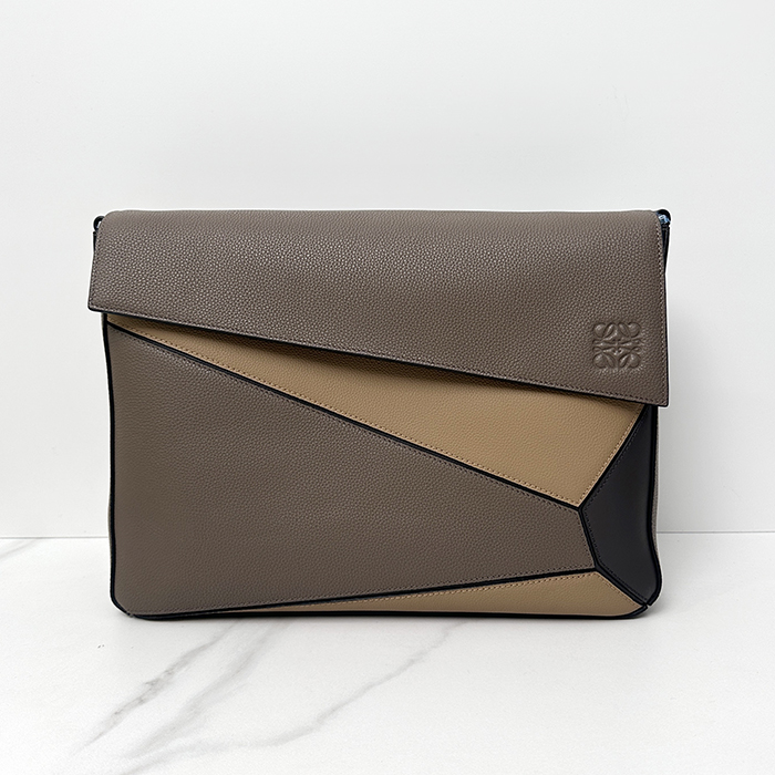 ロエベ メンズ ブラウン パズルバッグ - Puzzle - lob946x