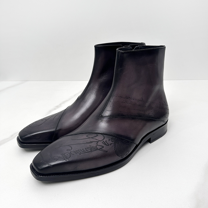 ベルルッティ メンズレザーアンクルブーツ Size ブルー -  Ankle Boots Ber0076x 