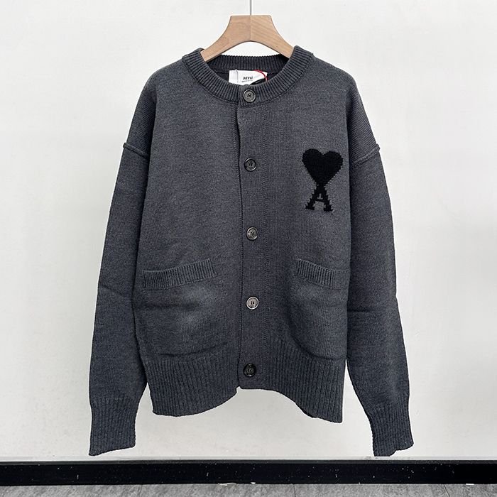 アーミーユニセックス ラウンドネックカーディガン - Ami - amc8506x