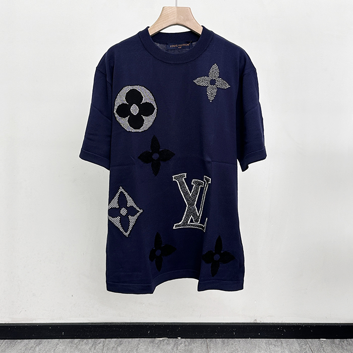 ルイヴィトン メンズ ピケ コットン Tシャツ -  Round- lvc8694x