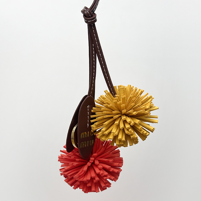 ミュウミュウ ユニセックス トリックレザー キーリング - MiuniuNapa  Trick - acc6426x