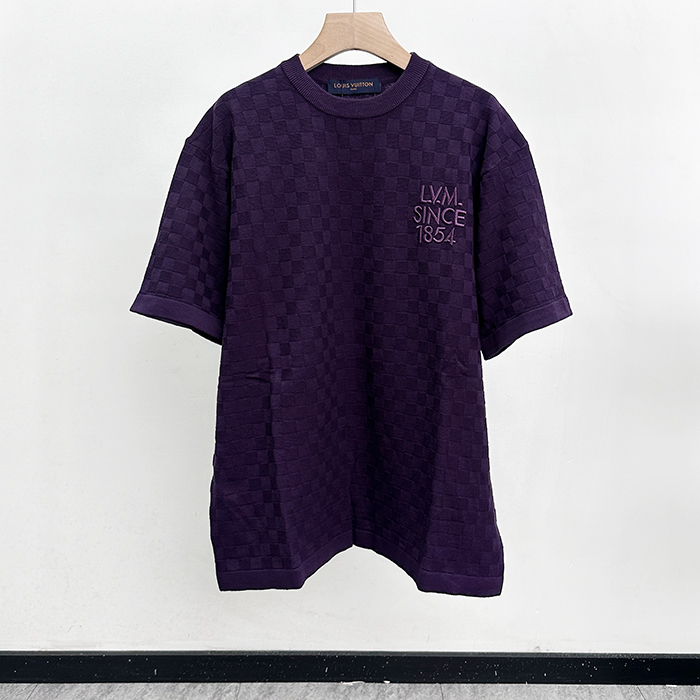 ルイヴィトン メンズ ラウンドネック半袖Tシャツ -  Round- lvc13058x