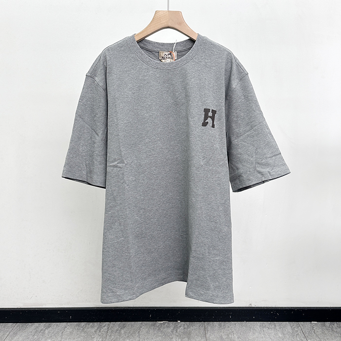 エルメス メンズ ラウンドネック半袖Tシャツ -  Round- hec13116x