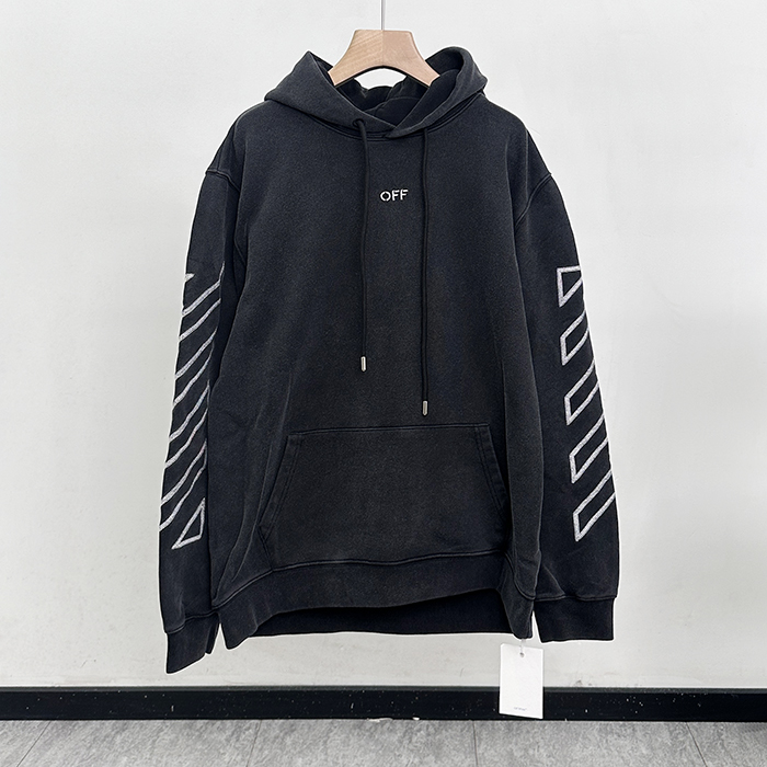 オフホワイト メンズ カジュアル フーディーTシャツ - Hooded - ofc13162x