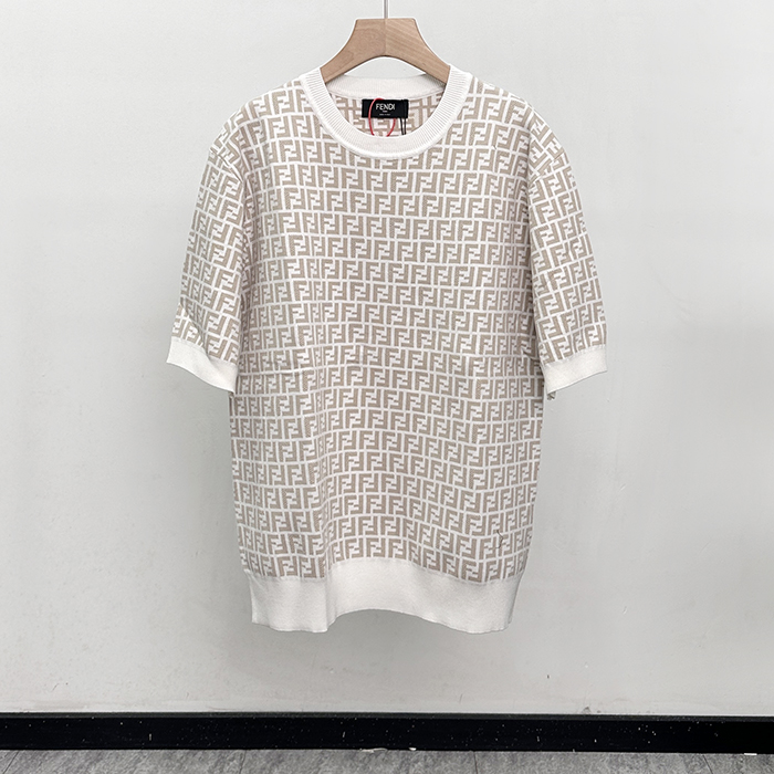 フェンディ メンズ ラウンドネック半袖Tシャツ - Round- fec12846x