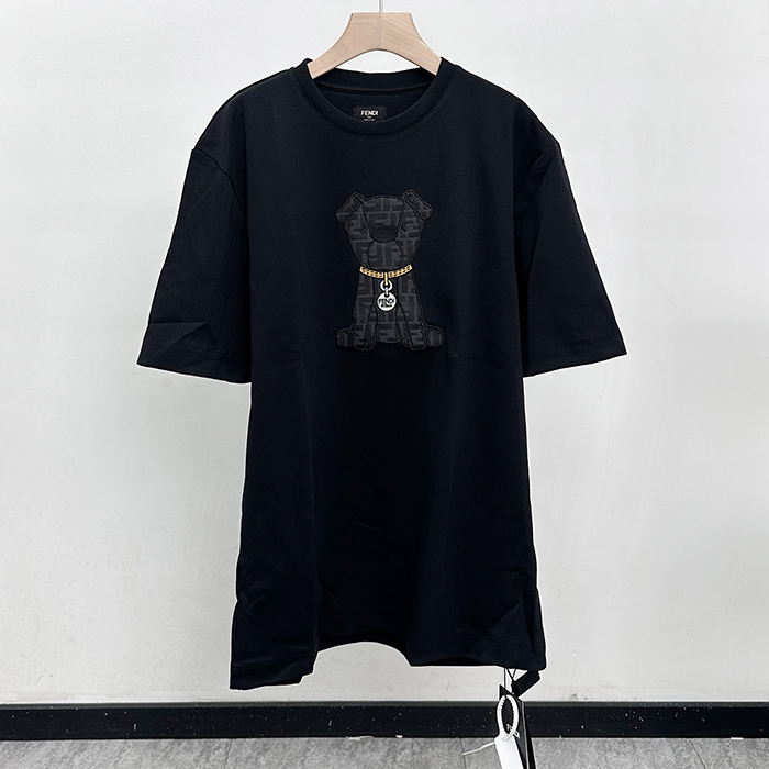 フェンディ メンズ ラウンドネック半袖Tシャツ - Round- fec12559x