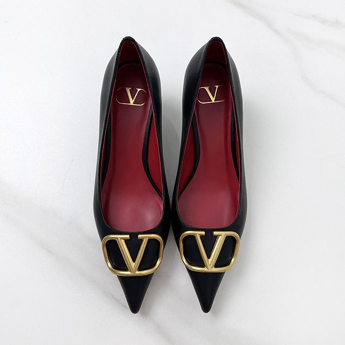    Middle Heel - ヴァレンティノレディースレザーパンプス ミドルヒール,VTS0131.ブラック