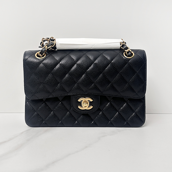 シャネルクラシック キャビア スモール ブラック ゴールド / シルバー - Caviar Small Bag- ch2652z