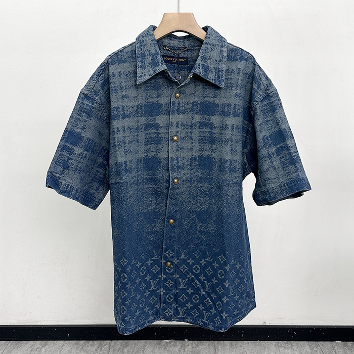 ルイヴィトン メンズ デニム 半袖 シャツ -  Polo Shirts - lvc7437x