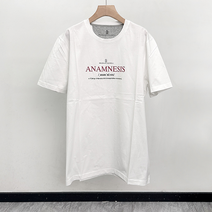 ブルネロクチネリ メンズ ラウンドネックTシャツ -  Cucinelli Round- brc13259x