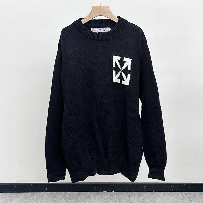 オフホワイト メンズ ラウンドネックニット -  Knitwear - ofc3815x