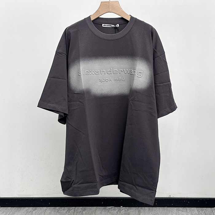 アレキサンダーマックイーン メンズ ラウンドネック半袖Tシャツ - Alexander wang Round- alc12680x