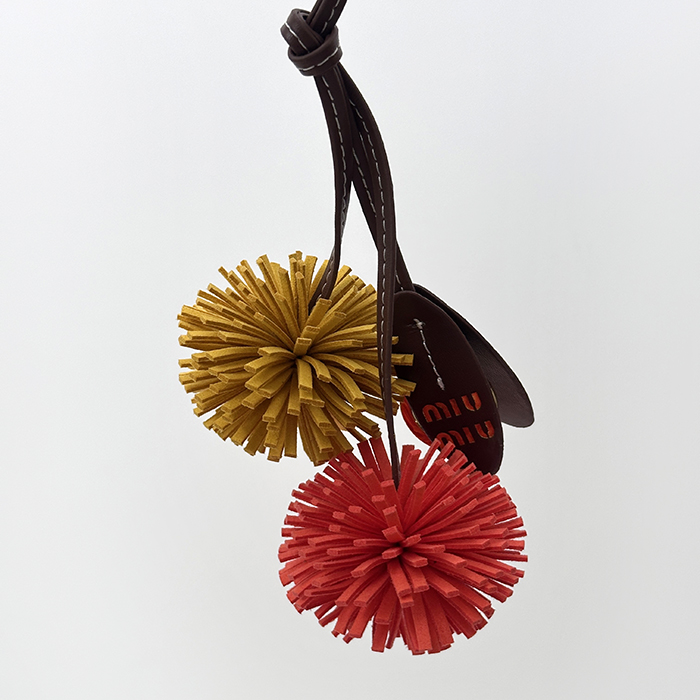 ミュウミュウ ユニセックス トリックレザー キーリング - MiuniuNapa  Trick - acc6426x