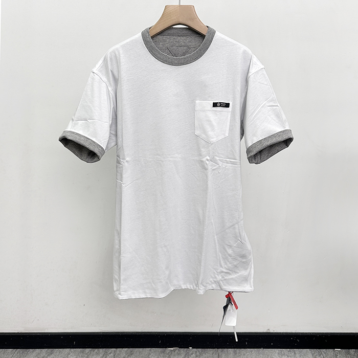 プラダ メンズ リバーシブル ラウンドネック半袖Tシャツ - Round- prc13214x