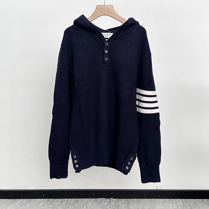 トムブラウン メンズ フード ニットアウターウェア - Hood Knitwear - thc3067x