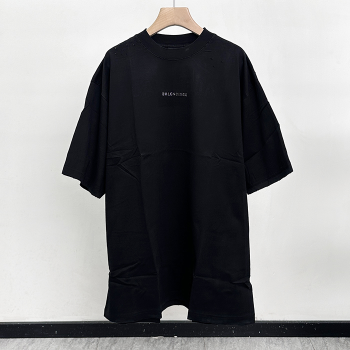 バレンシアガ メンズ ラウンドネック半袖Tシャツ -  Round- bac12875x