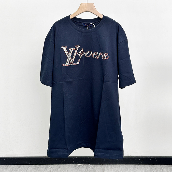 ルイヴィトン メンズ ラウンドネック半袖Tシャツ -  Round- lvc13416x