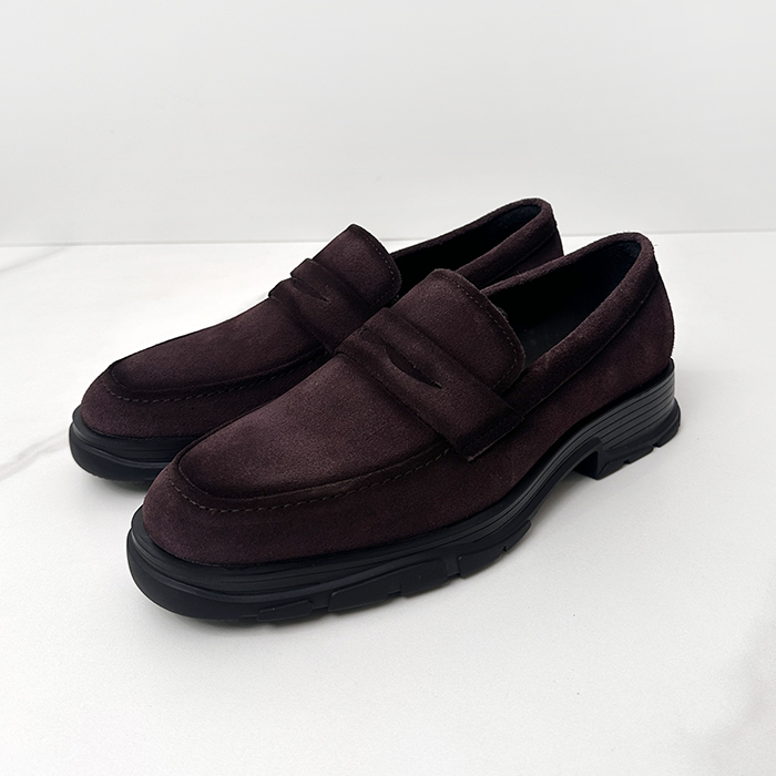 アレキサンダーマックイーン メンズ ヒドゥン ブラウンローファー - Brown-alx0176x