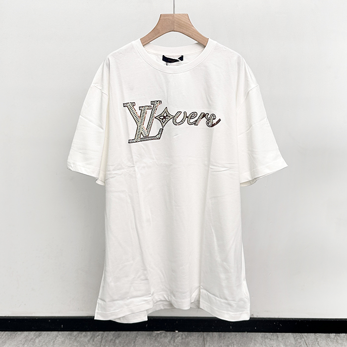 ルイヴィトン メンズ ラウンドネック半袖Tシャツ -  Round- lvc13417x