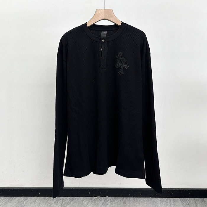 クロムハーツ メンズ ラウンドネック長袖Tシャツ -  Round- chc13373x