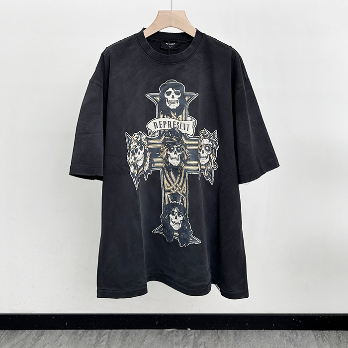 リプレゼント メンズ ラウンドネック半袖Tシャツ - Represent Round- rec13409x