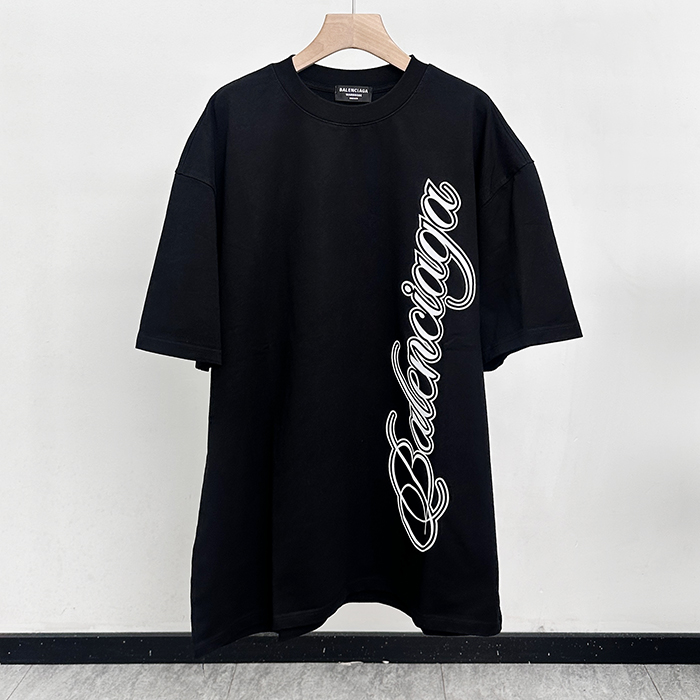 バレンシアガ メンズ カービーミディアム 핏 Tシャツ -  Curvy  Fit- bac13524x