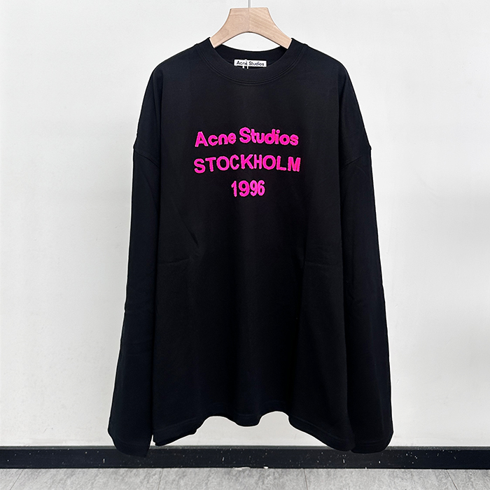 アクネ メンズ ラウンドネック長袖Tシャツ - Acne Round- anc13522x