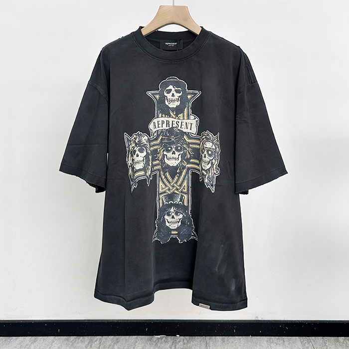 リプレゼント メンズ ラウンドネック半袖Tシャツ - Represent Round- rec13409x