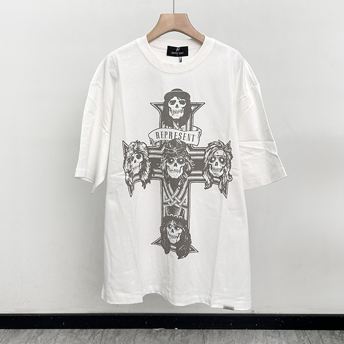 リプレゼント メンズ ラウンドネック半袖Tシャツ - Represent Round- rec13408x