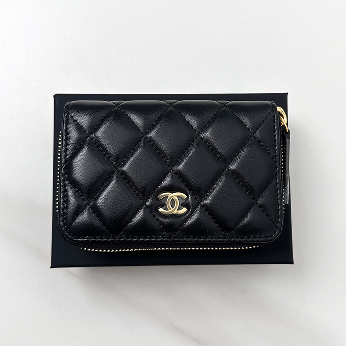  Coin purse/Card purse,11.5cm - シャネル2021 レディースレザーコインパース/カードパース,11.5cm,CHAW0109,ブルー