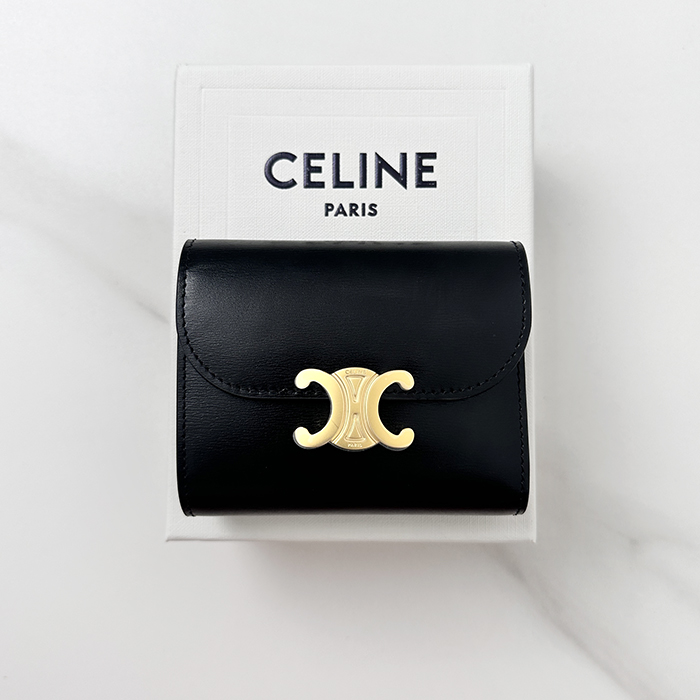 セリーヌ レディース ブラック 二つ折り財布 -  s - ce250x
