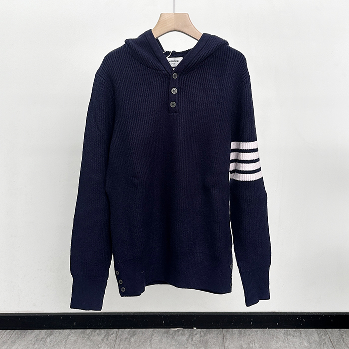 トムブラウン メンズ フード ニットアウターウェア - Hood Knitwear - thc3067x